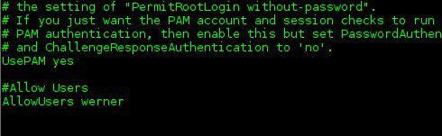 ssh allow users